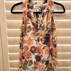Joie sleeveless floral blouse